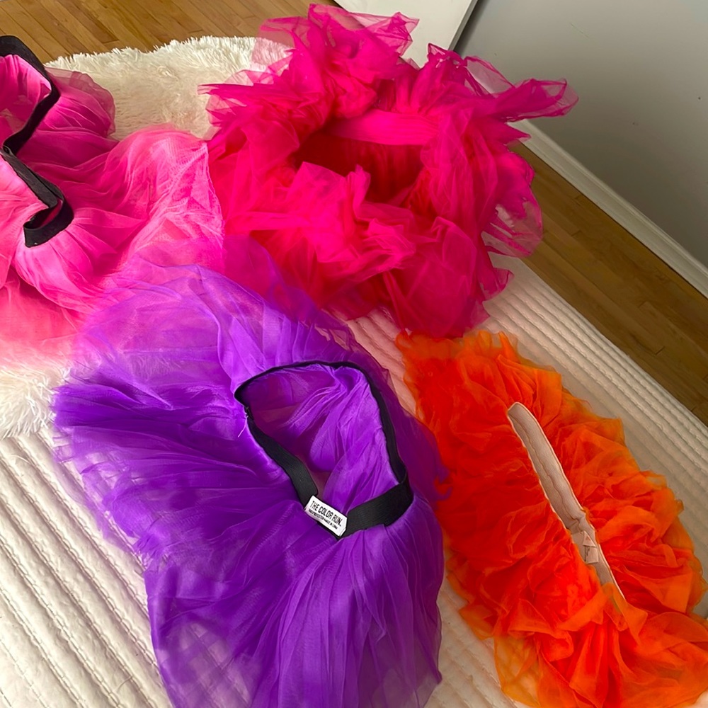 Set of 4 tu tu skirts small size adults